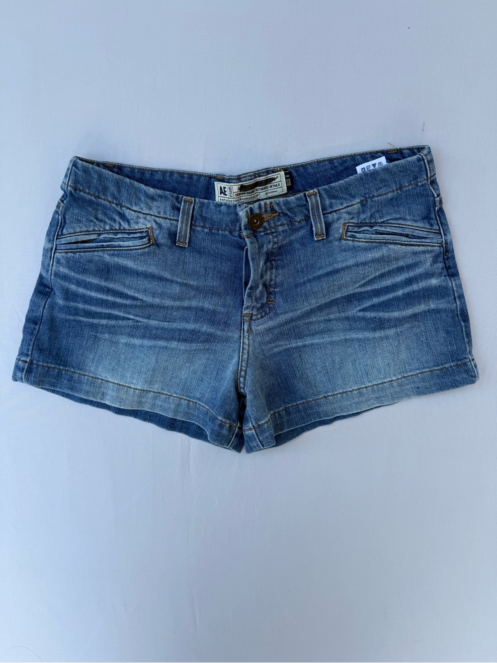 Y2K American Eagle Outfitters Blue Denim Women's Short Shorts